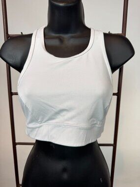 Lululemon Light Grey Racerback Sports Bra Pace Perfect Design - Size S
